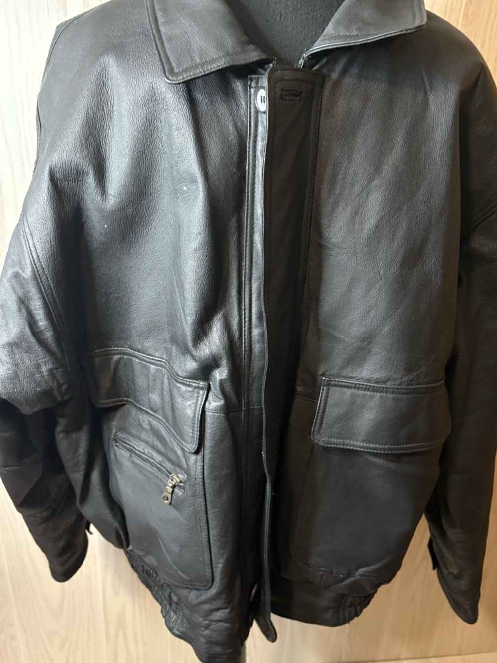 Vintage 90s Real Genuine Leather Men's Jacket Size Xtra Large